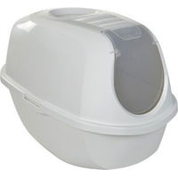 Produktbild von AniOne Katzentoilette Smart Cat offene Schalentoilette aus Kunststoff weiß
