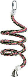 Produktbild von AniOne Kletterspirale Sitzstange aus Baumwolle für Wellensittiche und Papageien Bunt M - 175 cm
