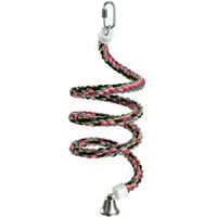 Produktbild von AniOne Kletterspirale Sitzstange aus Baumwolle für Wellensittiche und Papageien Bunt M - 175 cm