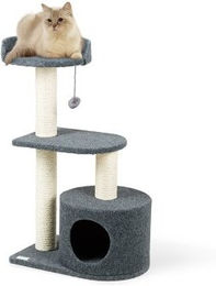 AniOne Kratzbaum Ebony in Schwarz und Grau mit Sisal für Katzen – Bild 1 von 3