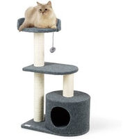 Produktbild von AniOne Kratzbaum Ebony in Schwarz und Grau mit Sisal für Katzen