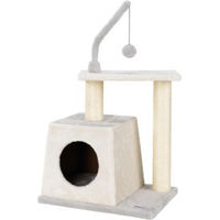 Produktbild von AniOne Kratzbaum Kira für Katzen aus Plüsch in Grau und Beige