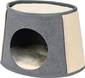 AniOne Kratzhöhle Philippa für Katzen in Grau aus Polyester Größe S – Bild 1 von 3