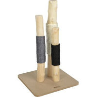 Produktbild von AniOne Kratzsäule für Katzen aus Holzspanplatte und Sisal in Beige 39 x 39 x 67 cm