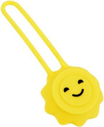 AniOne LED-Blink-Anhänger aus Silikon in Gelb für alle Größen – Bild 1 von 2