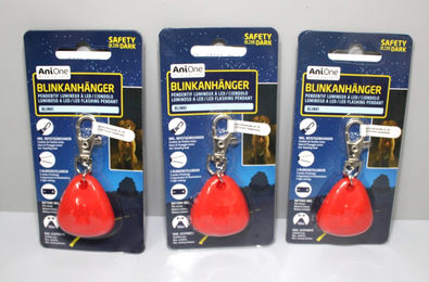 AniOne LED-Blinkanhänger Rot 3er-Pack – Bild 1 von 1