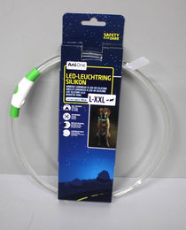 AniOne LED-Leuchtring aus Silikon in Transparent-Türkis Größe L-XXL - 65 cm – Bild 1 von 4