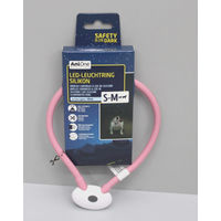 Produktbild von AniOne LED-Leuchtring Silikon Kette Rosa S-M mit wiederaufladbarem Akku