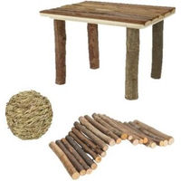 Produktbild von AniOne Meerschweinchen Knabberspielzeug aus Naturholz in Braun
