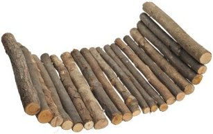AniOne Nager Holzbrücke und Leiter 9 in 1 aus Naturholz Braun Größe L – Bild 1 von 2