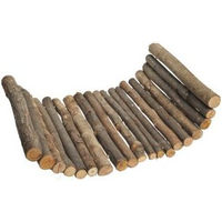Produktbild von AniOne Nager Holzbrücke und Leiter 9 in 1 aus Naturholz Braun Größe L