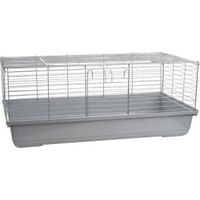 Produktbild von AniOne Nagerkäfig Kleintierheim für Kaninchen Silber Größe M