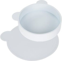 Produktbild von AniOne Pepe & Kitty Set Futternapf und Silikon Unterlage Blau und Weiß - 350 ml