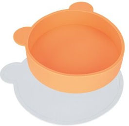 Produktbild von AniOne Pepe & Kitty Set Futternapf und Silikon Unterlage Pfirsich - 350 ml