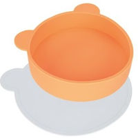 Produktbild von AniOne Pepe & Kitty Set Futternapf und Silikon Unterlage Pfirsich - 350 ml