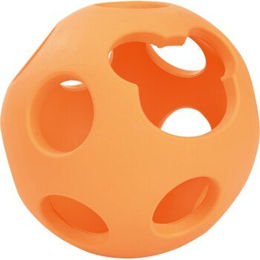 AniOne Pepe & Kitty Spielzeugball für Katzen aus Naturkautschuk Orange – Bild 1 von 2
