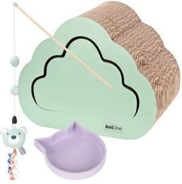 Produktbild von AniOne Pepe & Kitty Starter Kit Kratzbrett für Katzenkitten Blau S - 240 ml