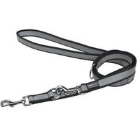 Produktbild von AniOne reflektierende Führleine aus Nylon in Grau 2,5 cm Breite