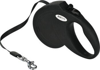 AniOne Rollleine Basic Schwarz Größe L – Bild 1 von 1