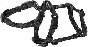 AniOne Sicherheitsgeschirr Classic Safety aus Nylon in Schwarz Größe S – Bild 1 von 2