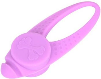AniOne Silikon Blinki Leuchtender Anhänger für Hunde in Violett – Bild 1 von 3