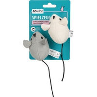 Produktbild von AniOne Spielzeugmaus mit Knisterfolie aus Polyester in Grau 2 Stück