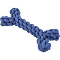 Produktbild von AniOne Tau-Knochen Hundespielzeug aus Baumwolle Blau Größe S