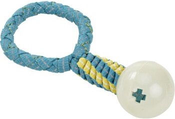 AniOne Tauspielzeug mit Ball und reflektierendem Griff aus TPR in Blau – Bild 1 von 2