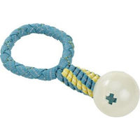 Produktbild von AniOne Tauspielzeug mit Ball und reflektierendem Griff aus TPR in Blau