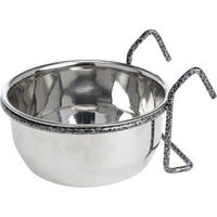 Produktbild von AniOne Vogel Napf zum Einhängen aus Edelstahl 550 ml Silber