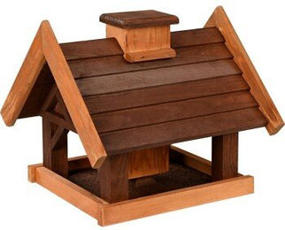 AniOne Vogelfutterhaus Wagner Futtersäule aus Holz in Braun – Bild 1 von 2