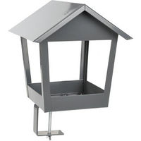 Produktbild von AniOne Vogelhaus aus Metall in Grau für den Balkon