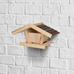 AniOne Wand Vogelhaus aus Naturholz – Bild 1 von 3