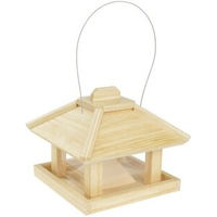 Produktbild von AniOne Wildvogelhaus aus Holz mit Silo in Naturoptik