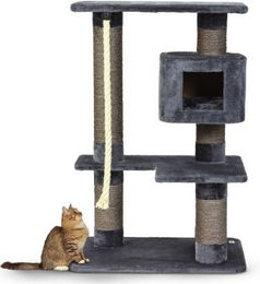 AniOne XXL Kratzbaum Candy Grau mit Sisal für Katzen – Bild 1 von 3