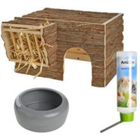 Produktbild von AniOne Zubehör Set für Kaninchen in Grau und Braun