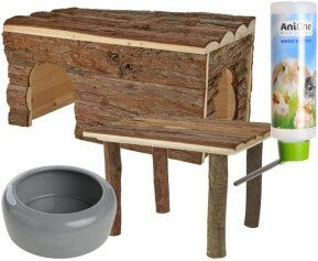 Produktbild von AniOne Zwergkaninchen Starterset in Grau Natur Braun - 500 ml