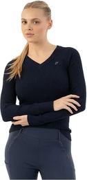 Produktbild von Anky Damen Pullover mit V-Ausschnitt aus Nylon in Blau Größe S