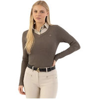 Produktbild von Anky Damen Pullover mit V-Ausschnitt aus Nylon in Braun Größe XL