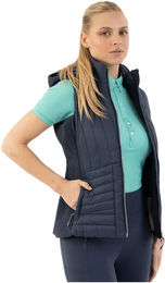 Produktbild von Anky Daunenweste mit Kapuze für Damen in Blau XL wasserabweisend aus Nylon