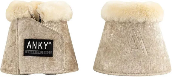 Produktbild von Anky Gamaschen aus Velours in Beige Größe S für Pferde