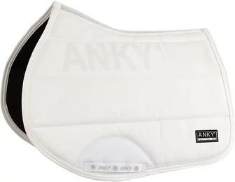 Produktbild von ANKY Jumping Anatomic Tech Springschabracke aus Leder in Weiß für Warmblut