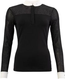 Produktbild von Anky Luminous C-Wear Turnierpolo mit langen Ärmeln für Damen in Schwarz Größe S