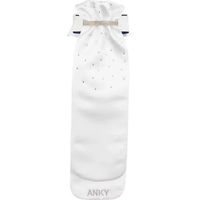Produktbild von Anky Plastron Multi-Fit Reitkrawatte mit abnehmbaren Halsbändern Weiß-Dunkelblau Größe M