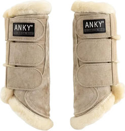 Produktbild von Anky Proficient Geschlossene Gamaschen für Pferde aus Velours Beige XL