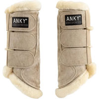 Produktbild von Anky Proficient Geschlossene Gamaschen für Pferde aus Velours Beige XL