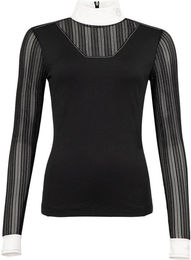 Anky Reitshirt Damen Langarm Schwarz mit Mesh XS – Bild 1 von 1