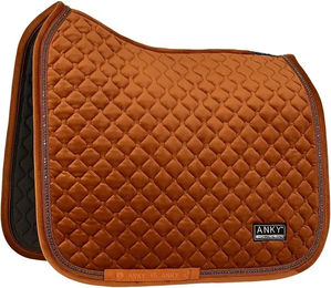 Anky Schabracke Velvet Stones Mittelorange für Pferde Dressur Full/WB – Bild 1 von 9