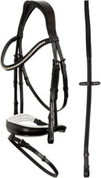 Anky Trensenzaum ATH20004 aus Leder in Schwarz/Weiß Größe Cob – Bild 1 von 1