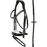 Produktbild von Anky Trensenzaum ATH20004 aus Leder in Schwarz/Weiß Größe Cob